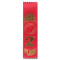 2"x8" 2nd Place Stock Event Ribbons (BASEBALL) Lapels